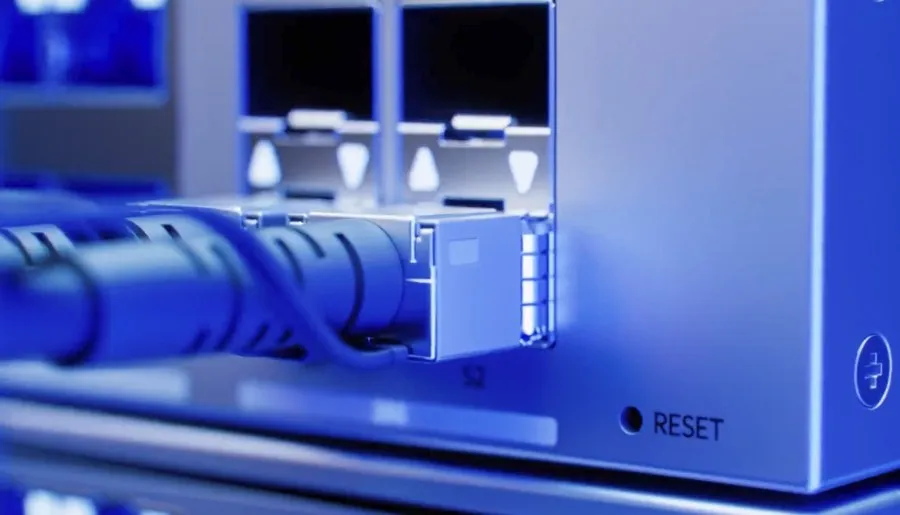 Zakončený kabel v portu zařízení UniFi